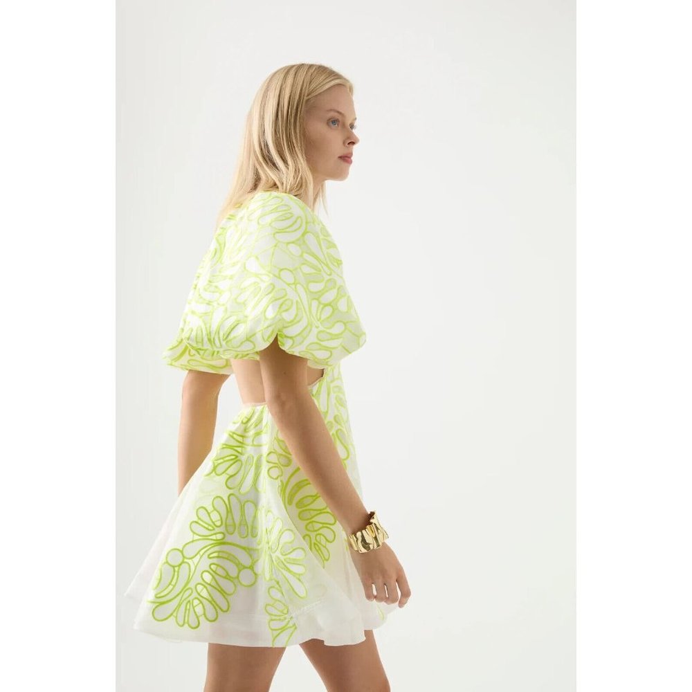 Aje Botanical Applique Mini Dress - Size AU 16 / US 12 - Picture 2 of 16